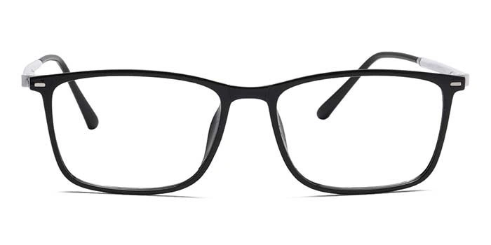 Xstyl by Coolwinks E12C6760 Glossy Black Full Frame Retro Square Eyeglasses for Men and Women-