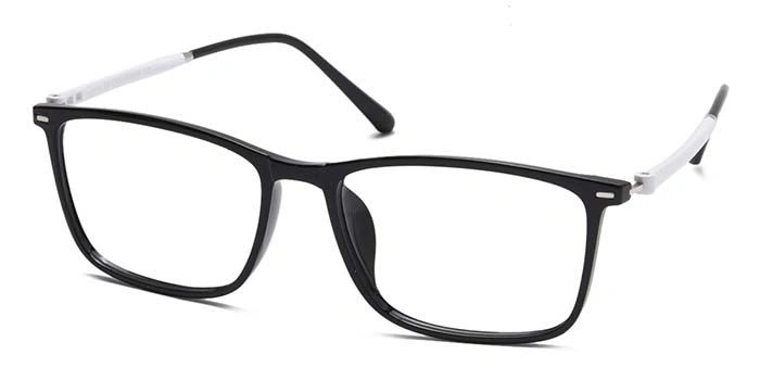 Xstyl by Coolwinks E12C6760 Glossy Black Full Frame Retro Square Eyeglasses for Men and Women-BLACK-1