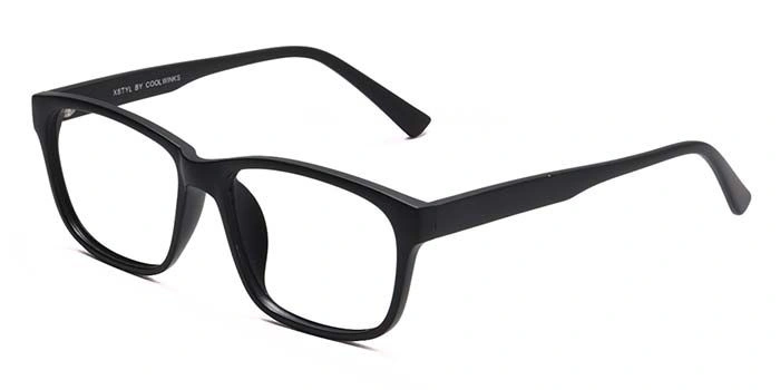 Xstyl by Coolwinks E12C6766 Matte Black Full Frame Retro Square Eyeglasses for Men and Women-BLACK-1