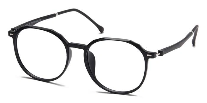 Xstyl by Coolwinks E12B6729 Matte Black Full Frame Round Eyeglasses for Men and Women-BLACK-1