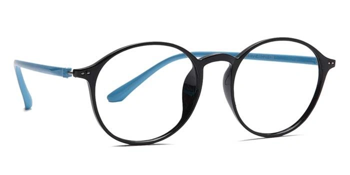 Xstyl by Coolwinks E12C6767 Glossy Black Full Frame Round Eyeglasses for Men and Women-BLACK-2