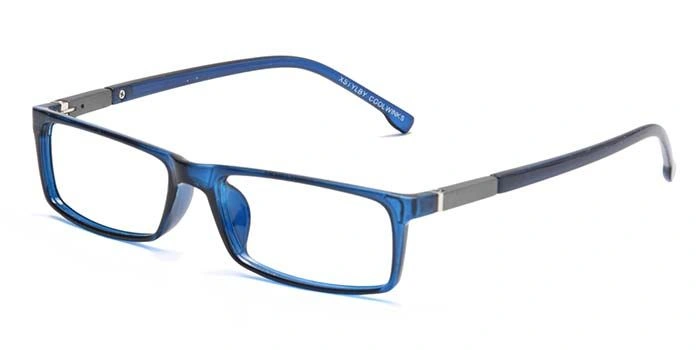 Xstyl by Coolwinks E20A6711 Glossy Blue Full Frame Rectangle Eyeglasses for Men and Women-BLUE-1