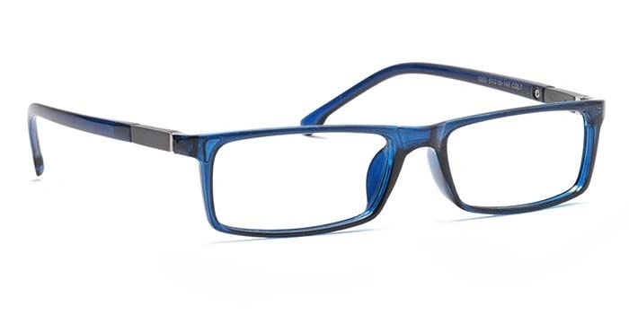 Xstyl by Coolwinks E20A6711 Glossy Blue Full Frame Rectangle Eyeglasses for Men and Women-BLUE-2