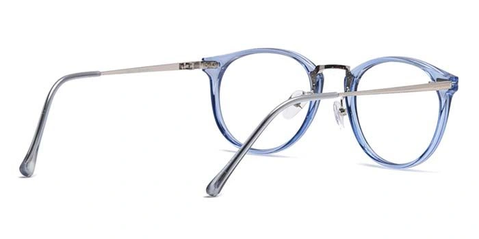 Xstyl by Coolwinks E20C6764 Glossy Blue Full Frame Round Eyeglasses for Men and Women-BLUE-2