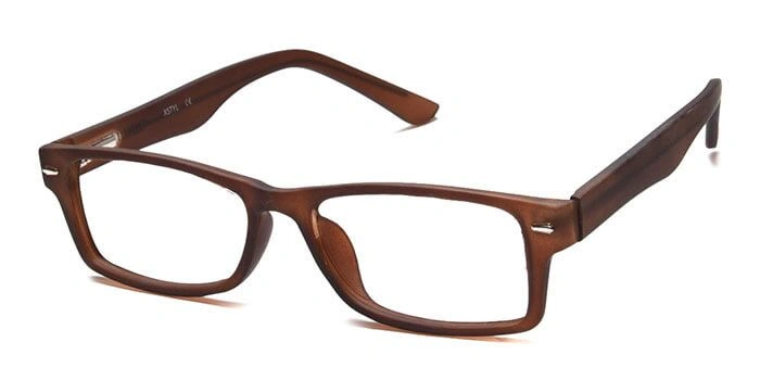 Xstyl by Coolwinks E15A5021 Matte Brown Full Frame Rectangle Eyeglasses for Men and Women-BROWN-1