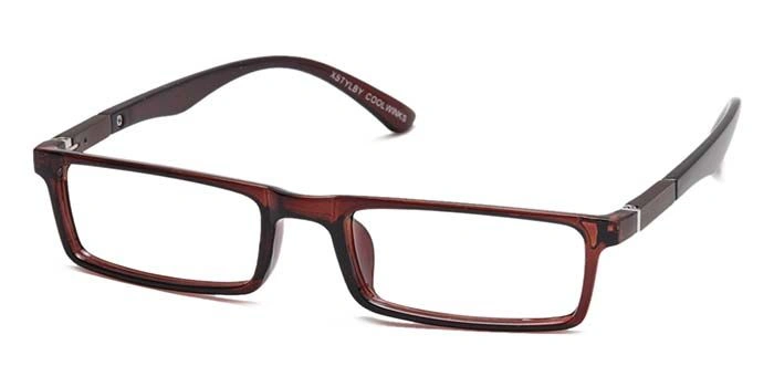 Xstyl by Coolwinks E15A6710 Glossy Brown Full Frame Rectangle Eyeglasses for Men and Women-BROWN-1