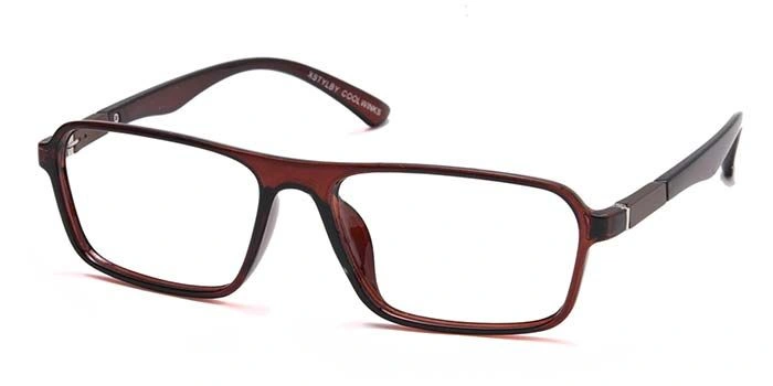 Xstyl by Coolwinks E15A6712 Glossy Brown Full Frame Rectangle Eyeglasses for Men and Women-BROWN-1