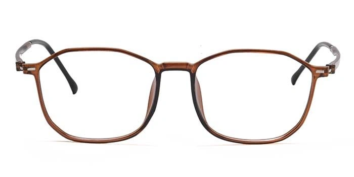 Xstyl by Coolwinks E15C6757 Glossy Brown Full Frame Retro Square Eyeglasses for Men and Women-