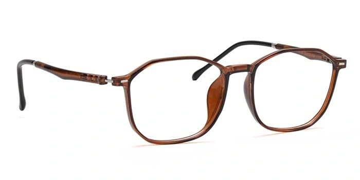 Xstyl by Coolwinks E15C6757 Glossy Brown Full Frame Retro Square Eyeglasses for Men and Women-BROWN-2