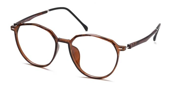 Xstyl by Coolwinks E15A6754 Glossy Brown Full Frame Round Eyeglasses for Men and Women-BROWN-1