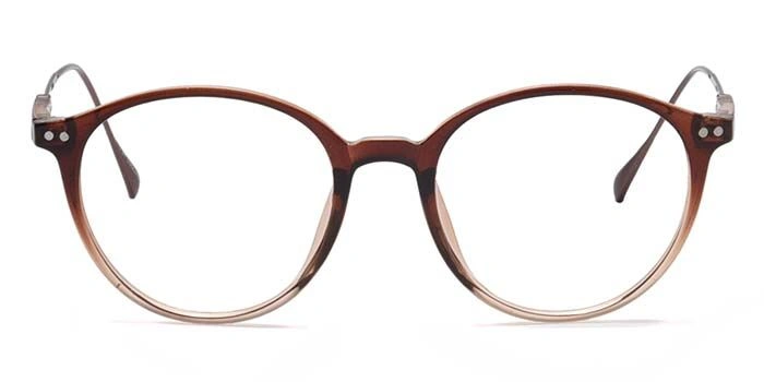 Xstyl by Coolwinks E15B6765 Glossy Brown Full Frame Round Eyeglasses for Men and Women-