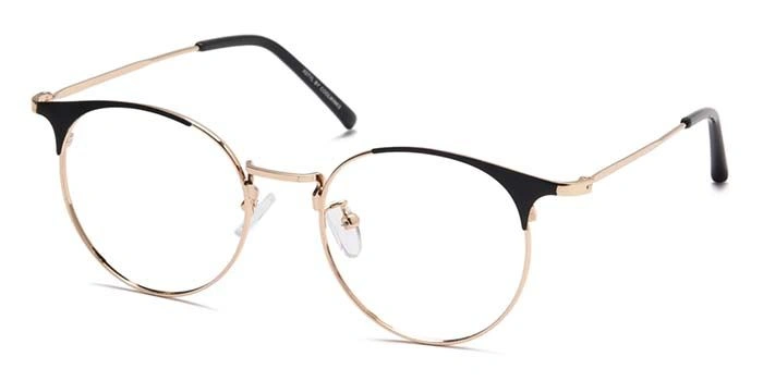 Xstyl by Coolwinks E25A6724 Glossy Gold Full Frame Clubmaster Eyeglasses for Men and Women-GOLD-1