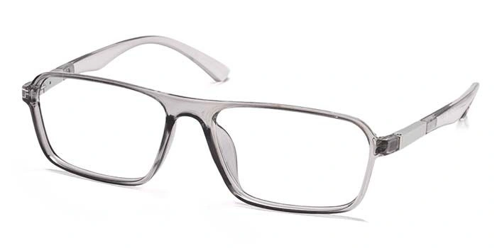 Xstyl by Coolwinks E16B6712 Glossy Grey Full Frame Retro Square Eyeglasses for Men and Women-GREY-1