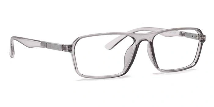 Xstyl by Coolwinks E16B6712 Glossy Grey Full Frame Retro Square Eyeglasses for Men and Women-GREY-2