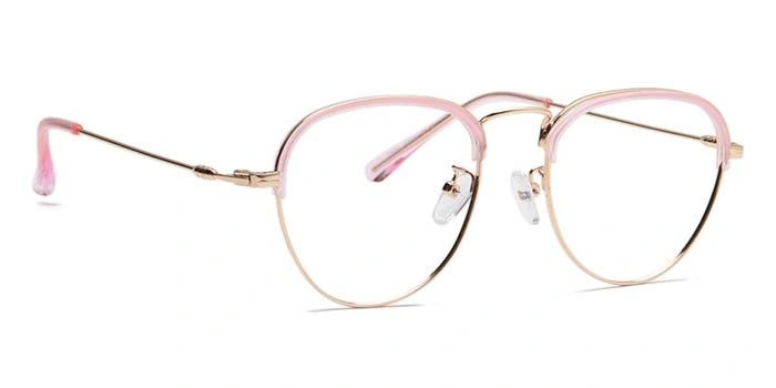 Xstyl by Coolwinks E23A6720 Matte Pink Full Frame Clubmaster Eyeglasses for Women-PINK-2