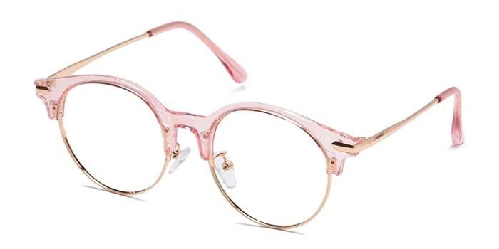 Xstyl by Coolwinks E23C6735 Glossy Pink Full Frame Clubmaster Eyeglasses for Women-PINK-1