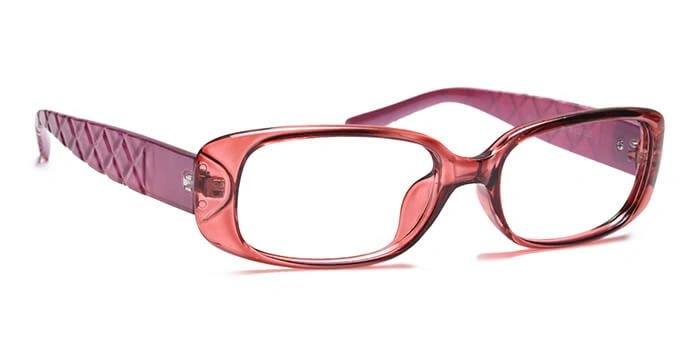 Xstyl by Coolwinks E23C5060 Glossy Pink Full Frame Rectangle Eyeglasses for Women-PINK-2