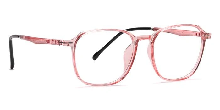 Xstyl by Coolwinks E23A6731 Glossy Pink Full Frame Retro Square Eyeglasses for Women-PINK-2