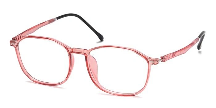 Xstyl by Coolwinks E23A6757 Glossy Pink Full Frame Retro Square Eyeglasses for Women-PINK-1