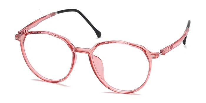 Xstyl by Coolwinks E23B6754 Glossy Pink Full Frame Round Eyeglasses for Women-PINK-1