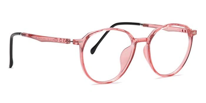 Xstyl by Coolwinks E23B6754 Glossy Pink Full Frame Round Eyeglasses for Women-PINK-2