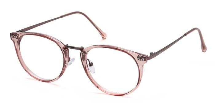 Xstyl by Coolwinks E23B6762 Glossy Pink Full Frame Round Eyeglasses for Women-PINK-1