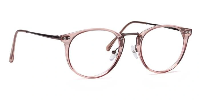 Xstyl by Coolwinks E23B6762 Glossy Pink Full Frame Round Eyeglasses for Women-PINK-2