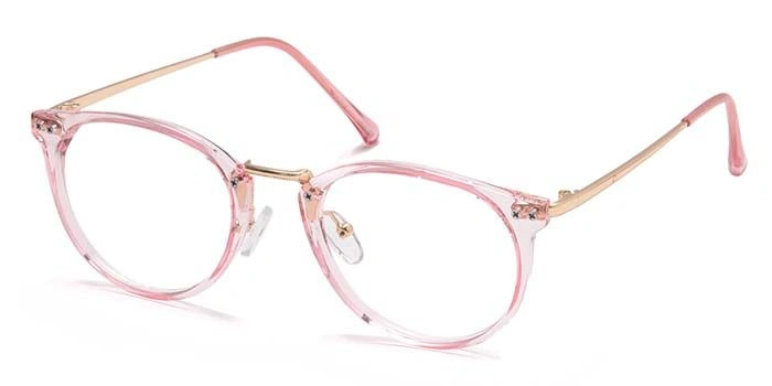 Xstyl by Coolwinks E23B6763 Glossy Pink Full Frame Round Eyeglasses for Women-PINK-1