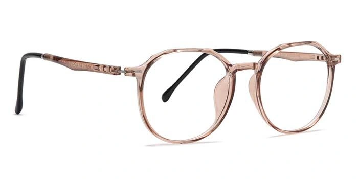 Xstyl by Coolwinks E23C6729 Glossy Pink Full Frame Round Eyeglasses for Women-PINK-2