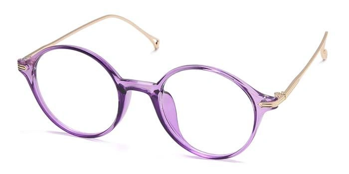 Xstyl by Coolwinks E17A6738 Glossy Purple Full Frame Round Eyeglasses for Women-PURPLE-1