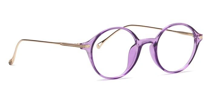 Xstyl by Coolwinks E17A6738 Glossy Purple Full Frame Round Eyeglasses for Women-PURPLE-2