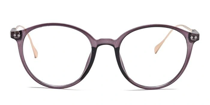 Xstyl by Coolwinks E17C6765 Glossy Purple Full Frame Round Eyeglasses for Women-