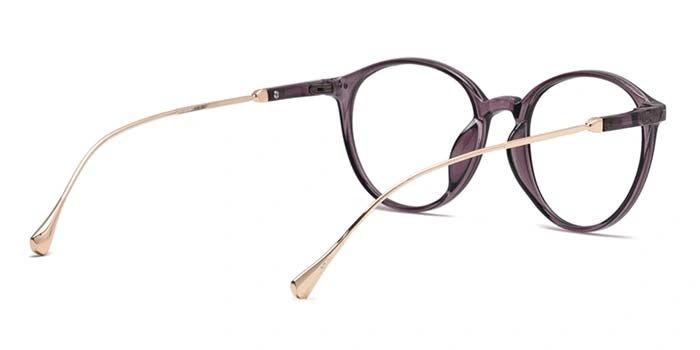 Xstyl by Coolwinks E17C6765 Glossy Purple Full Frame Round Eyeglasses for Women-PURPLE-2