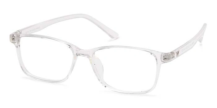 Xstyl by Coolwinks E50A6770 Glossy Transparent Full Frame Rectangle Eyeglasses for Men and Women-TRANSPARENT-1