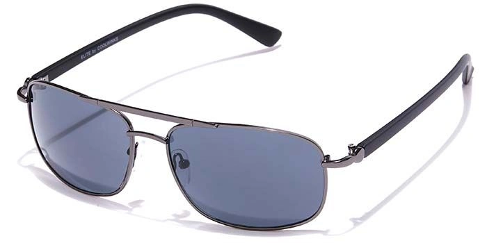 ELITE by Coolwinks S12A6513 Black Gradient Retro Square Sunglasses for Men and Women-BLACK-1