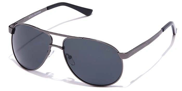 Elite by Coolwinks S12A6473 Black Polarized Pilot Sunglasses for Men and Women-BLACK-1