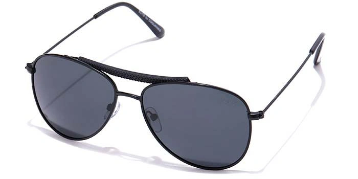 Elite by Coolwinks S12A6485 Black Polarized Pilot Sunglasses for Men and Women-BLACK-1