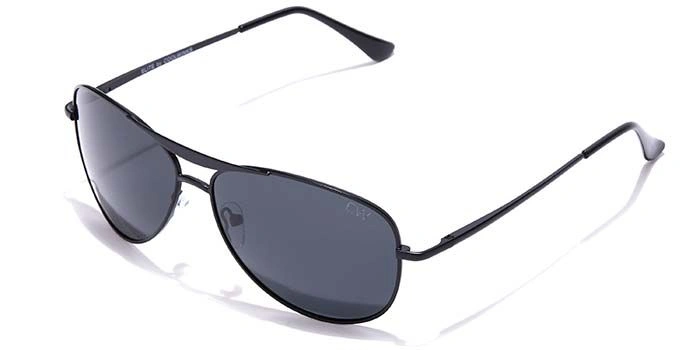 Elite by Coolwinks S12C6495 Black Polarized Pilot Sunglasses for Men and Women-BLACK-1