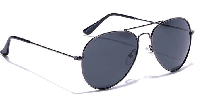 ELITE by Coolwinks S16C5412 Black Polarized Pilot Sunglasses for Men and Women-BLACK-2