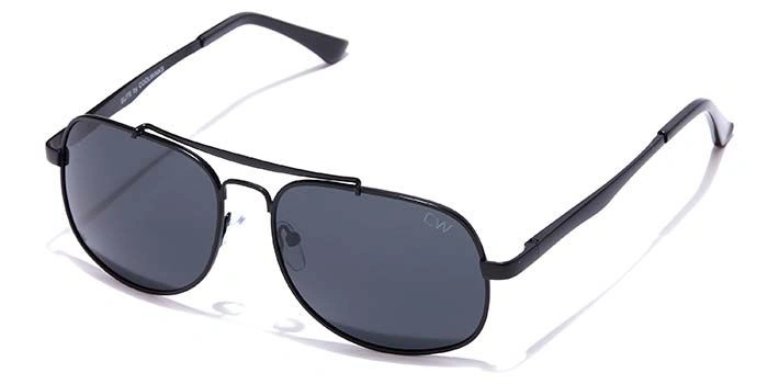 Elite by Coolwinks S12C6493 Black Polarized Retro Square Sunglasses for Men and Women-BLACK-1