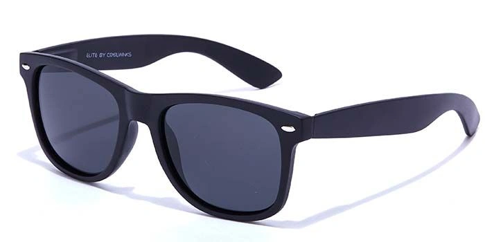 ELITE by Coolwinks S16A5468 Black Polarized Retro Square Sunglasses for Men and Women-BLACK-1