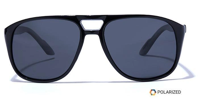 ELITE by Coolwinks S16A5492 Black Polarized Retro Square Sunglasses for Men and Women-