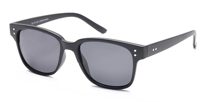 ELITE by Coolwinks S16A5522 Black Polarized Retro Square Sunglasses for Men and Women-BLACK-1