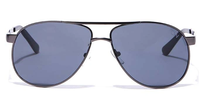 Elite by Coolwinks S12C6428 Black Tinted Pilot Sunglasses for Men and Women-