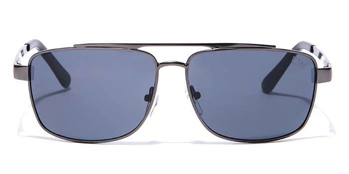 Elite by Coolwinks S12B6431 Black Tinted Retro Square Sunglasses for Men and Women-