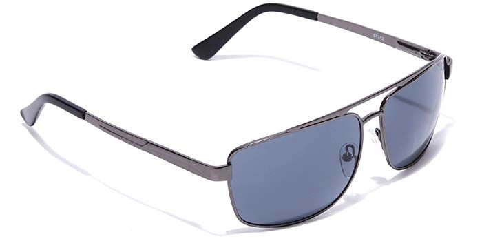 Elite by Coolwinks S12B6431 Black Tinted Retro Square Sunglasses for Men and Women-BLACK-2