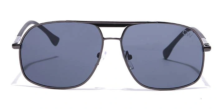 Elite by Coolwinks S12B6447 Black Tinted Retro Square Sunglasses for Men and Women-