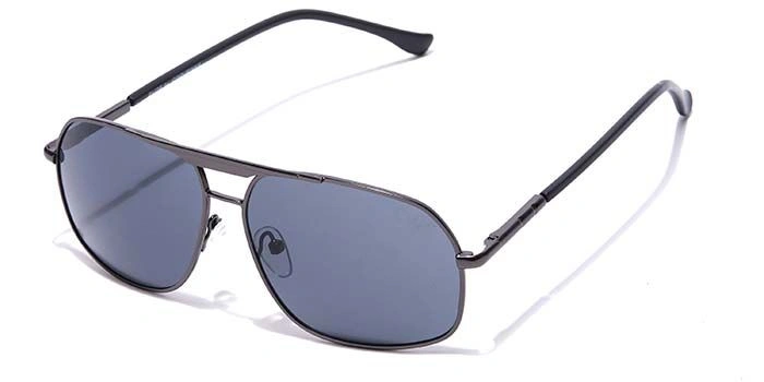 Elite by Coolwinks S12B6447 Black Tinted Retro Square Sunglasses for Men and Women-BLACK-1