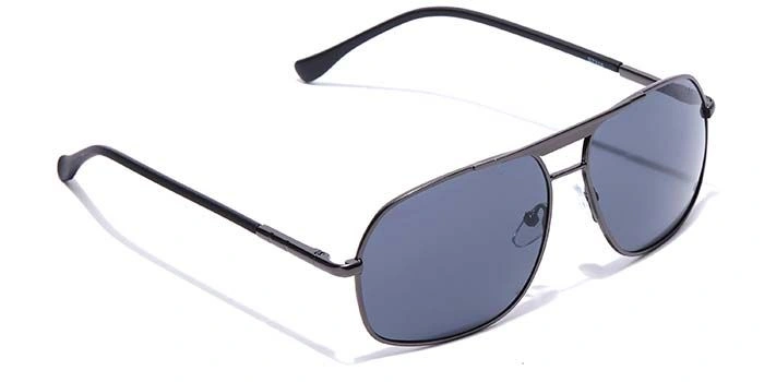 Elite by Coolwinks S12B6447 Black Tinted Retro Square Sunglasses for Men and Women-BLACK-2