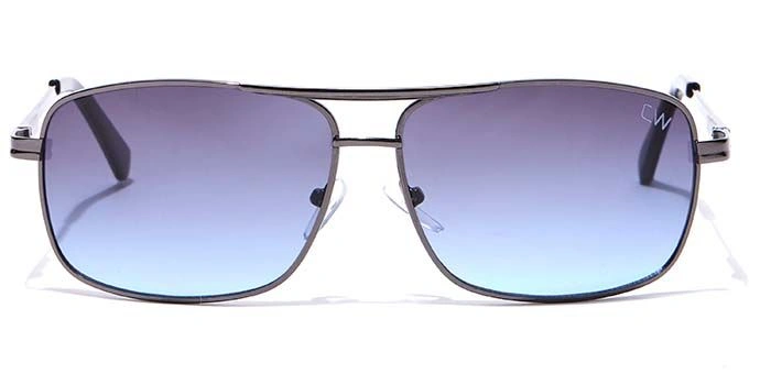 Elite by Coolwinks S20A6468 Blue Gradient Retro Square Sunglasses for Men and Women-